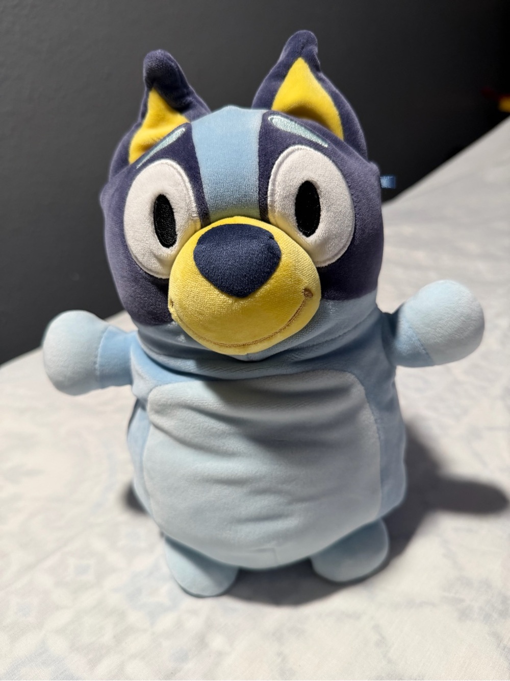 Bluey Squishmallows Light Blue & Navy Puppy with Yellow Accents